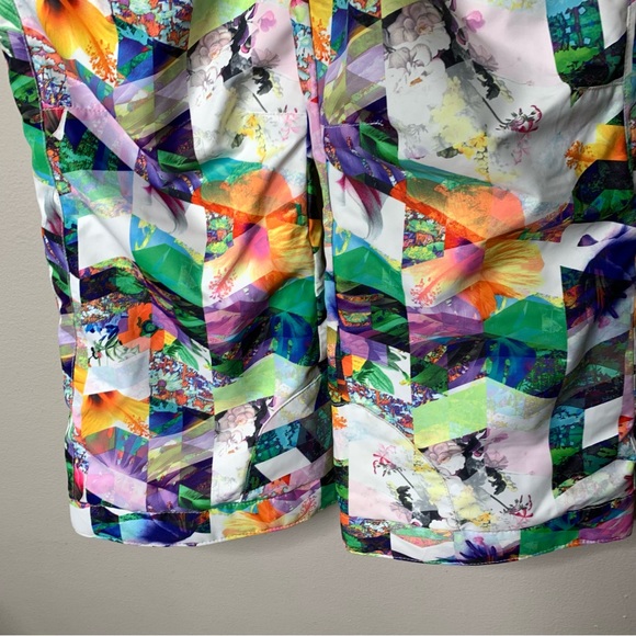 Obermeyer Jessi Snow Ski Pant White & multi Floral Print - Picture 3 of 10